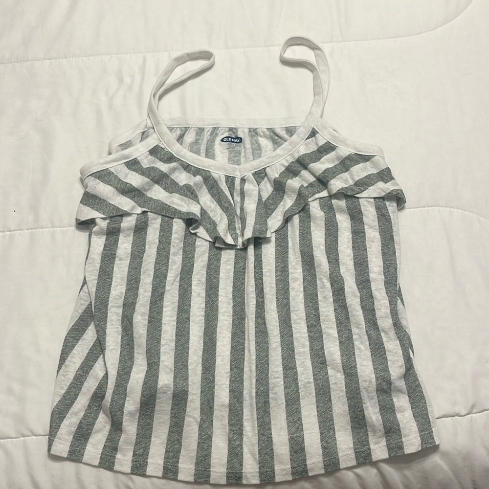 cute green and white old navy tank top!